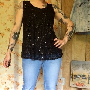 Y2K sequin tank top